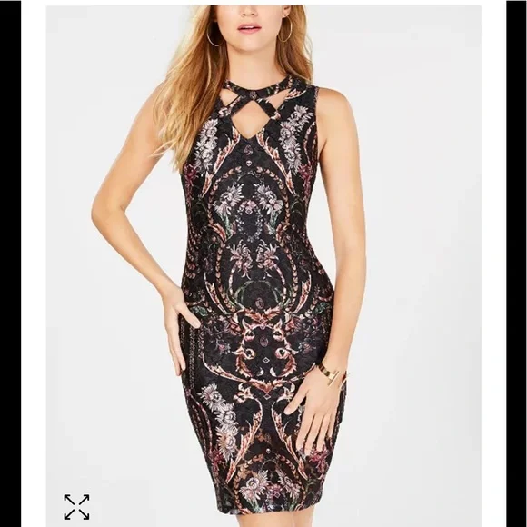 Guess Dresses 53 Guess Cut Out Lace Bodycon Dress In Black Poshmark
